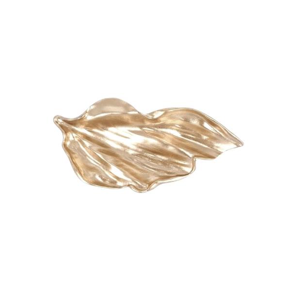 METAL LEAF BROOCH