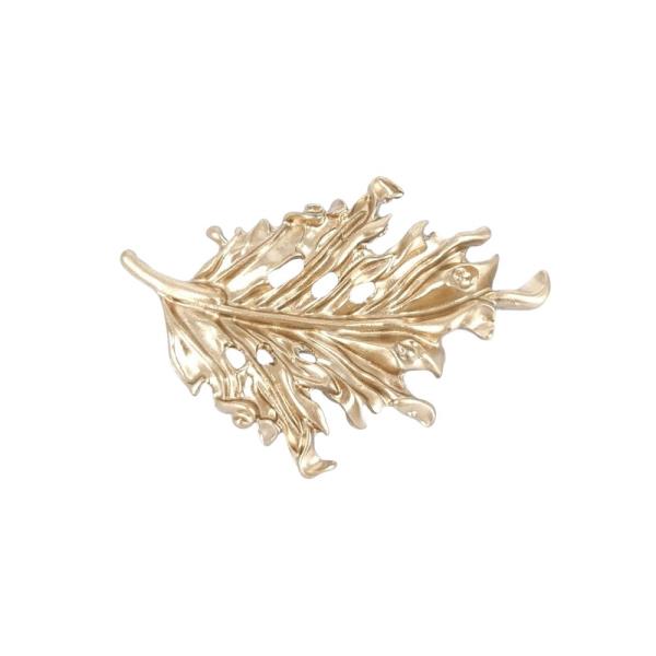METAL FEATHER BROOCH