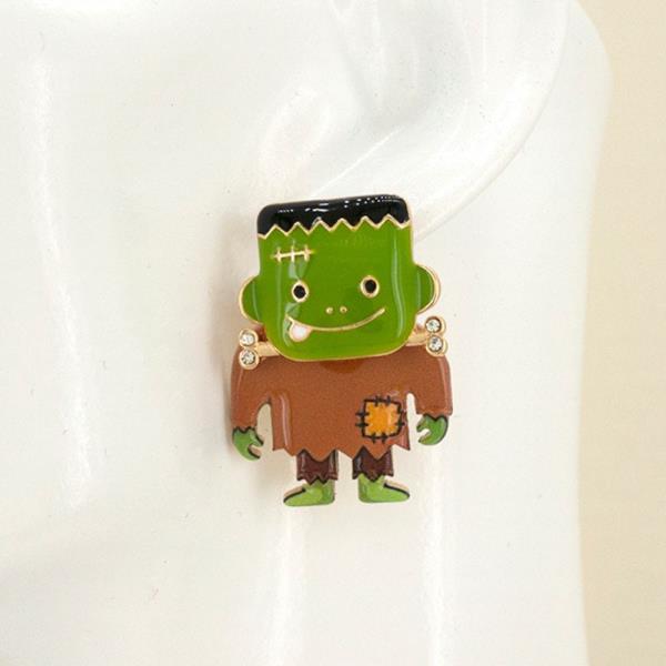 HALLOWEEN FRANKENSTEIN STUD EARRING