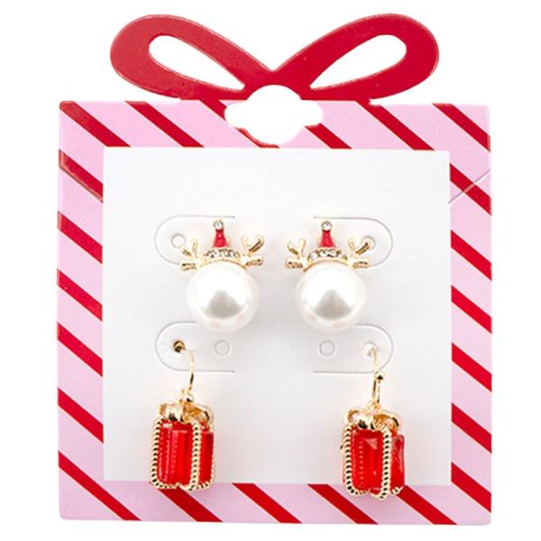 CHRISTMAS REINDEER GIFT STUD EARRING SET