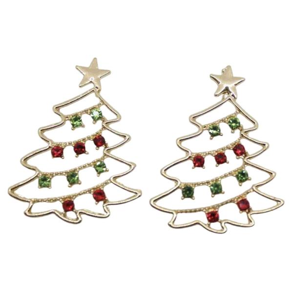 HOLIDAY CHRISTMAS TREE STUD EARRING
