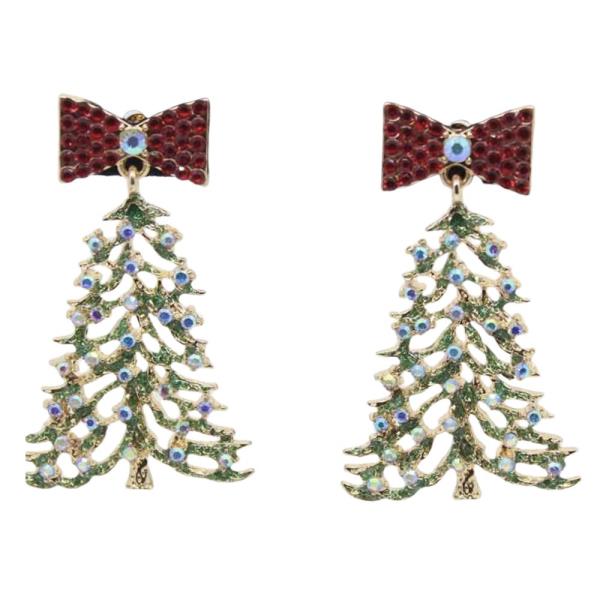 HOLIDAY CHRISTMAS TREE DANGLE EARRING