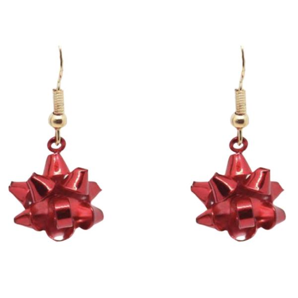 CHRISTMAS GIFT BOW DROP EARRING