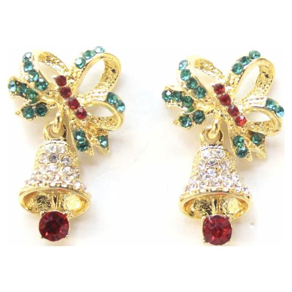CHRISTMAS BELL STUD EARRING