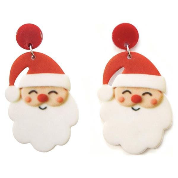 CHRISTMAS HOLIDAY SANTA DANGLE EARRING