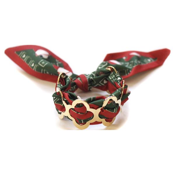 CHRISTMAS CLOVER CHAIN SCARF BRACELET