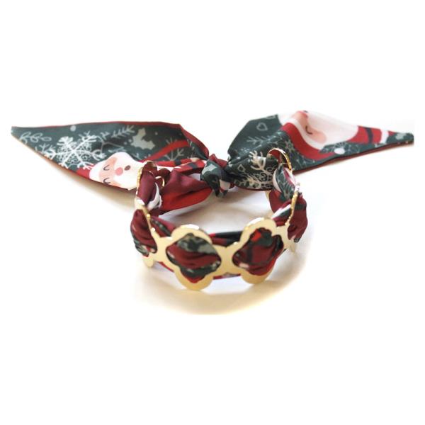 CHRISTMAS CLOVER CHAIN SCARF BRACELET