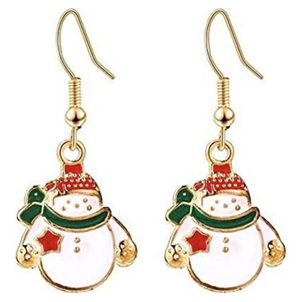 CHRISTMAS SNOWMAN DANGLE EARRINGS