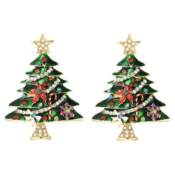 CHRISTMAS CHRISTMAS TREE STUD EARRING