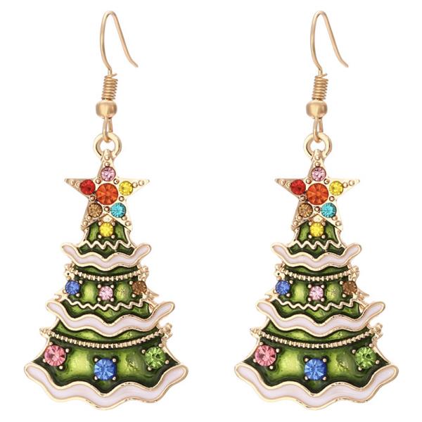CHRISTMAS TREE DROP EARRING