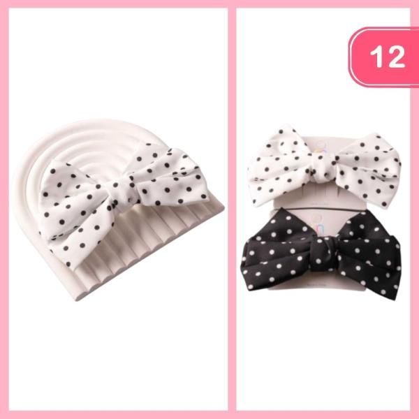 POLKA DOT HAIR BOW  (12 UNITS)