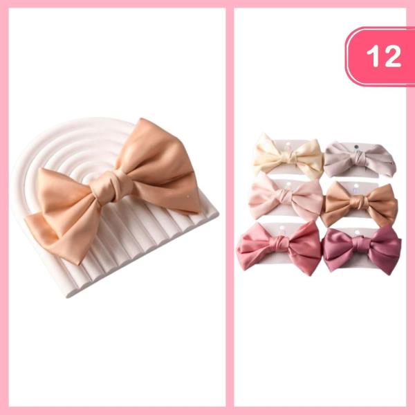 SILKY HAIR BOW (12 UNITS)