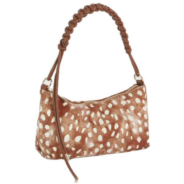 ANIMAL TEXTURED SHOULDER BAG