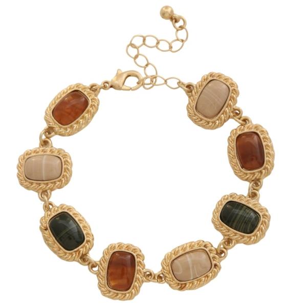 COLOR STONE STATION BRACELET