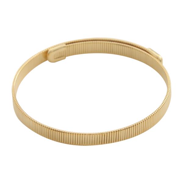 SODAJO RIDGED BANGLE GOLD DIPPED BRACELET