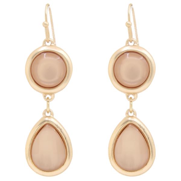 FACETED RESIN TEARDROP DROP EARRING