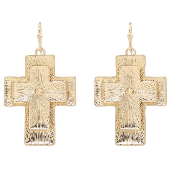 WESTERN CROSS DROP EARRING