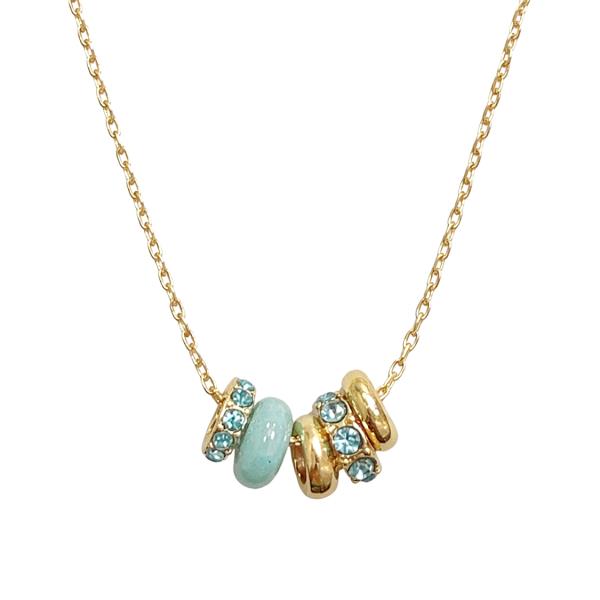 RHINESTONE BEADED CLUSTER NECKLACE