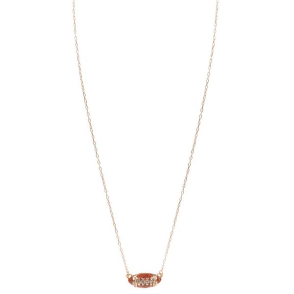 FOOTBALL SHAPED ENAMEL SHORT NECKLACE