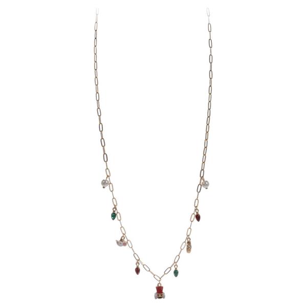 CHRISTMAS NUTCRACKERS ICON CHARMS AND CHRISTMAS LIGHT NECKLACE