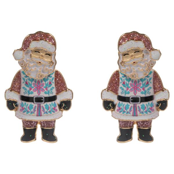 CHRISTMAS SANTA CLAUS POST EARRING