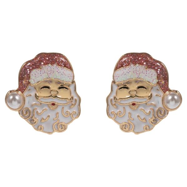 SANTA CLAUS SHAPED POST EARRING