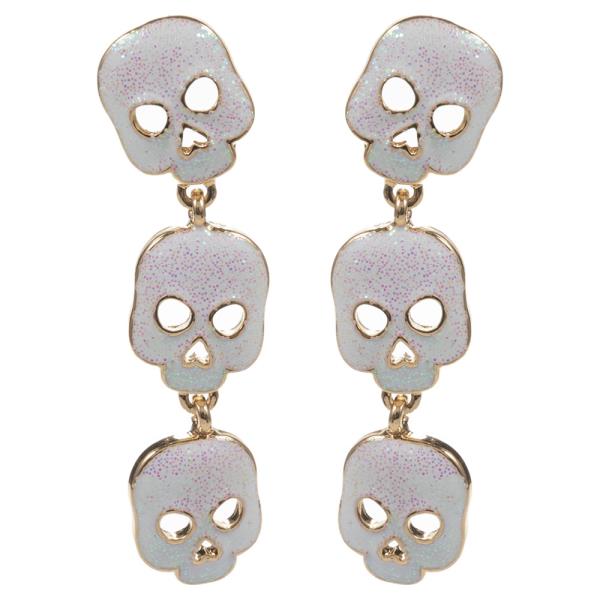 HALLOWEEN SKULL  SHAPED DROP EARRING