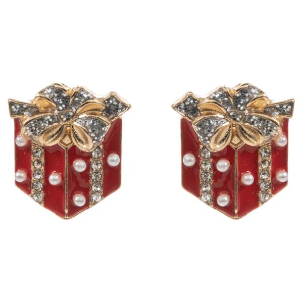 CHRISTMAS GIFT BOX POST EARRING