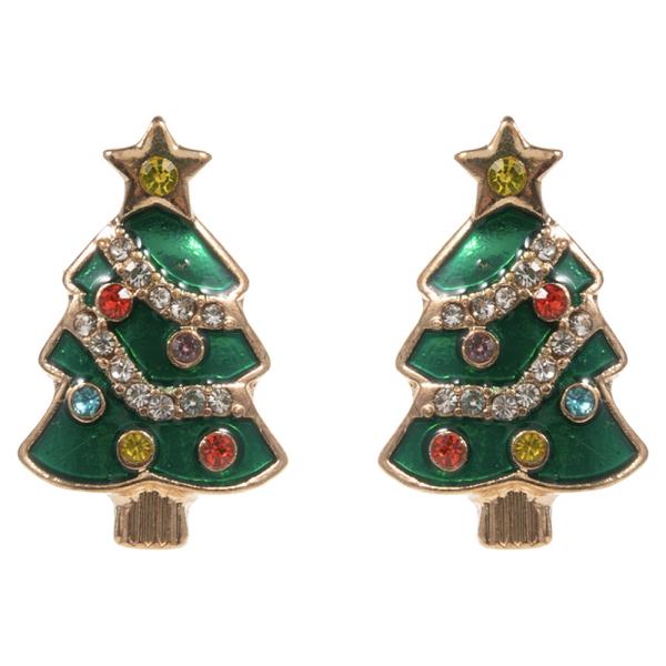 CHRISTMAS TREE  POST EARRING