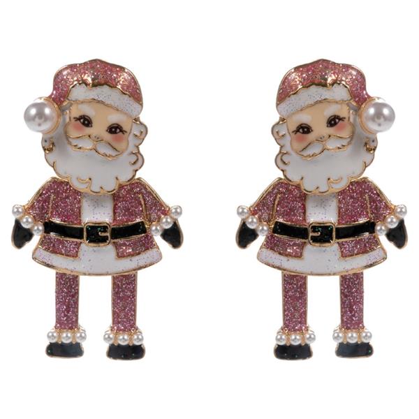 SANTA CLAUS SHAPED POST EARRING