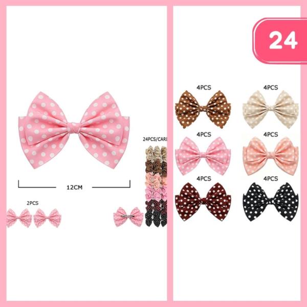 POLKA DOT HAIR BOW (24 UNITS)