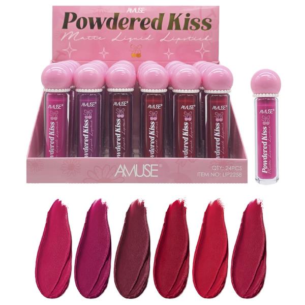 AMUSE POWDERED KISS MATTE LIQUID LIPSTICK (24 UNITS)