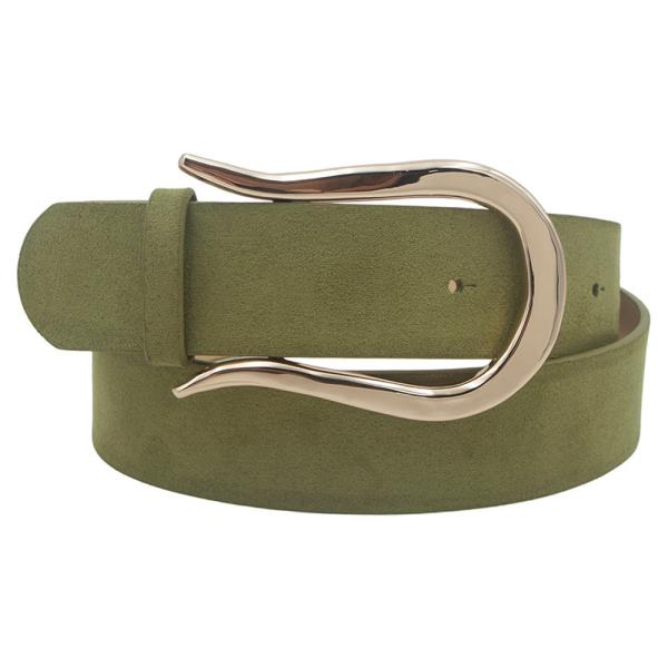 MODERN U HORN HORSESHOE BUCKLE BELT
