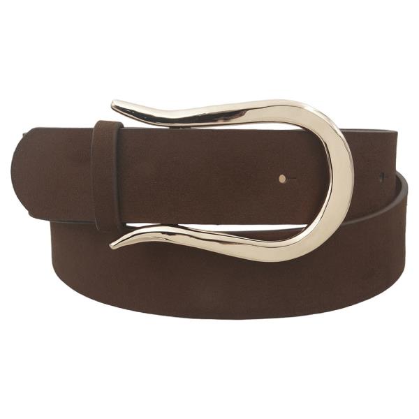 MODERN U HORN HORSESHOE BUCKLE BELT