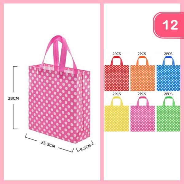 POLKA DOT REUSABLE GIFT BAG (12 UNITS)