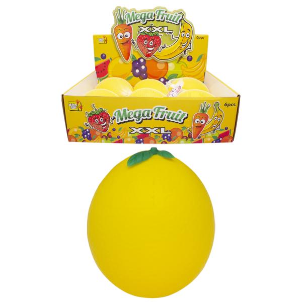 MEGA FRUIT XXL LEMON SQUISHY SQUEEZE TOY (6 UNITS)