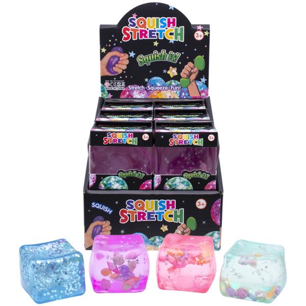 CUBE SQUISHY SQUEEZE TOY (12 UNITS)