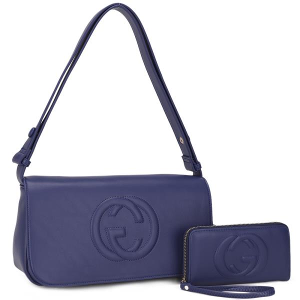 2IN1 FRONT FASHION DESIGN SHOULDER CROSSBODY BAG W WALLET SET