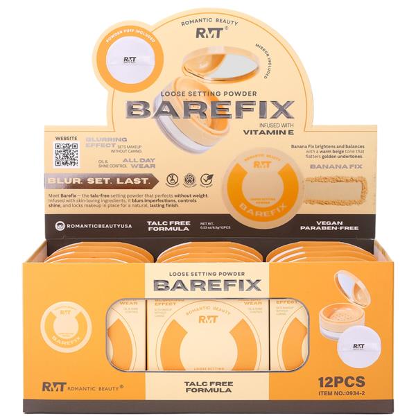 ROMANTIC BEAUTY BAREFIX BANANA LOOSE SETTING POWDER (12 UNITS)