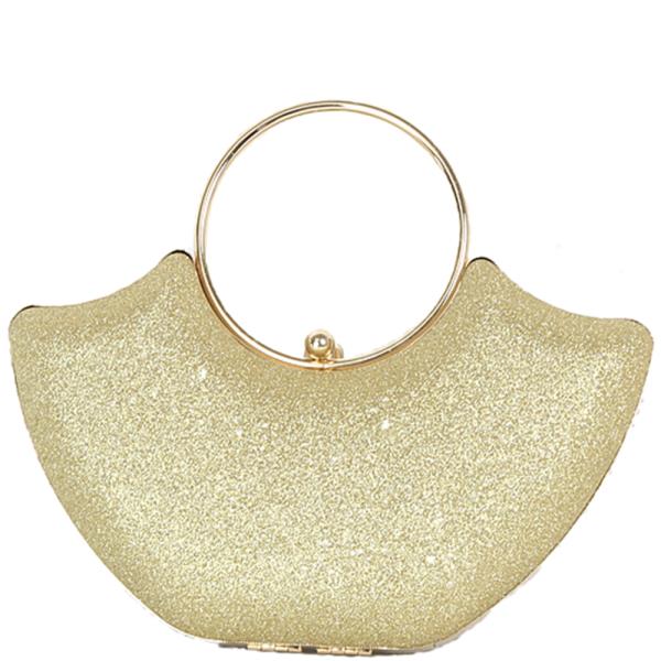 SPARKLING HALF MOON DESIGN EVENING BAG