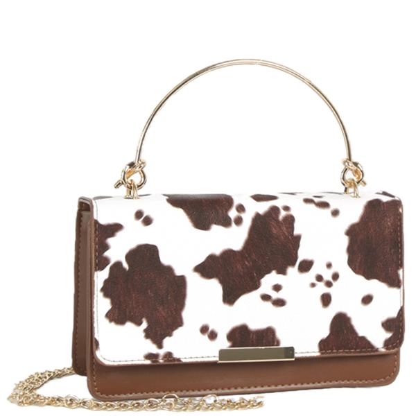 COW PRINT PATTERN CROSSBODY BAG
