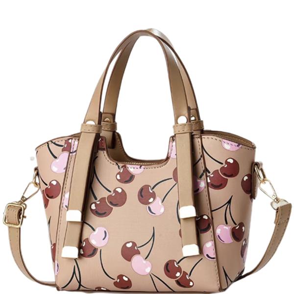 CHERRY PRINT TOTE BAG