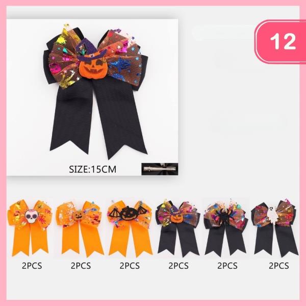HALLOWEEN HAIR BOW (12 UNITS)