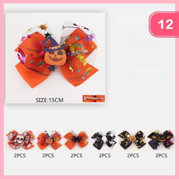HALLOWEEN HAIR BOW (12 UNITS)
