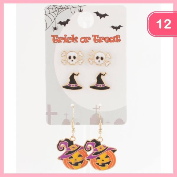 HALLOWEEN POST EARRING SET (12 UNITS)