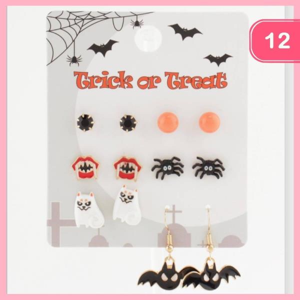 HALLOWEEN POST EARRINGS (12 UNITS)
