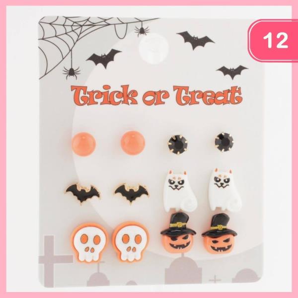 HALLOWEEN POST EARRING SET (12 UNITS)