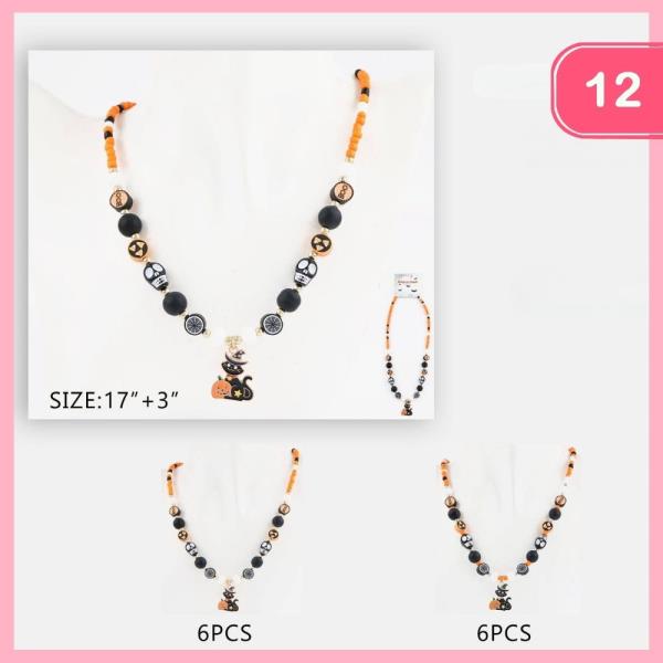 HALLOWEEN PENDANT NECKLACE (12 UNITS)