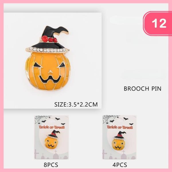 HALLOWEEN PUMPKIN BROOCH (12 UNITS)