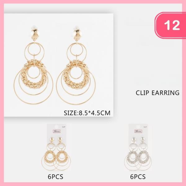 DANGLE HOOP EARRING (12 UNITS)